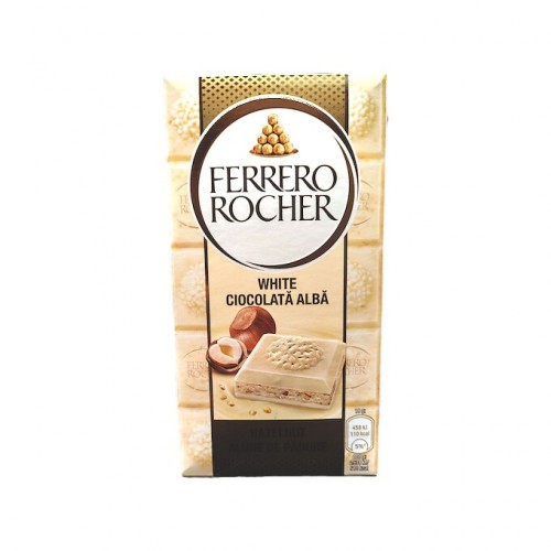 Ciocolata alba cu alune Ferrero Rocher 90 gr.